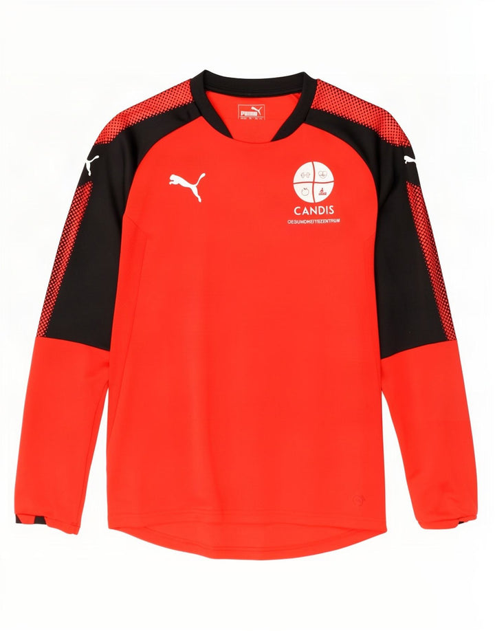 Tricou cu mânecă lungă Puma pentru bărbați, roșu, color bloc, poliester