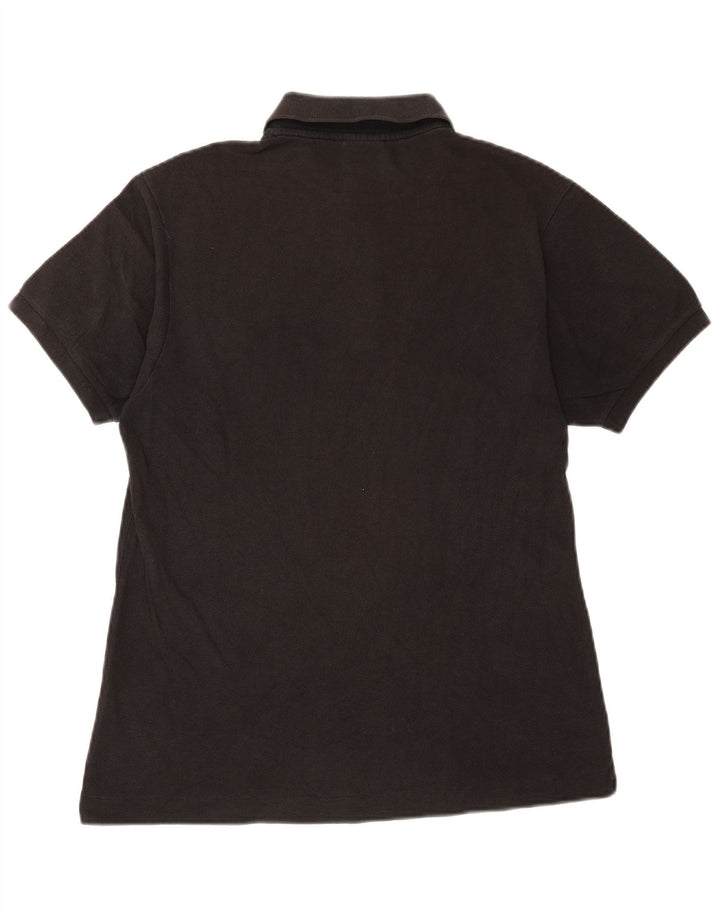 Tricou polo Lacoste pentru bărbați, mărimea 4, bumbac negru mediu