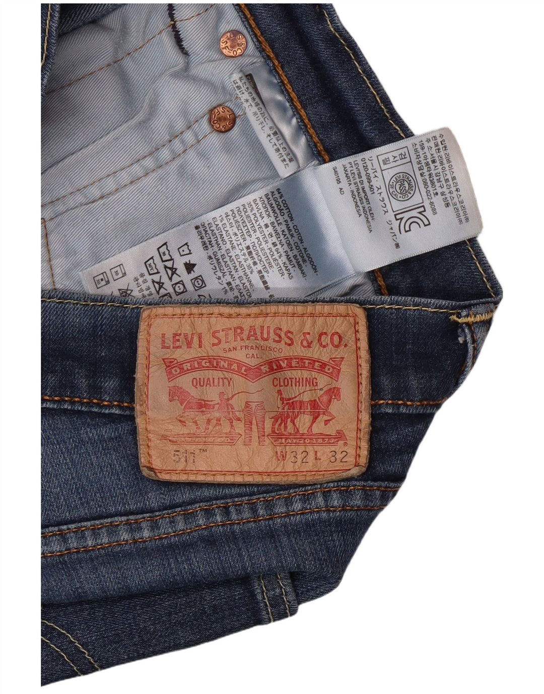 Blugi 511 Slim LEVI'S pentru bărbați W32 L32 Bumbac albastru