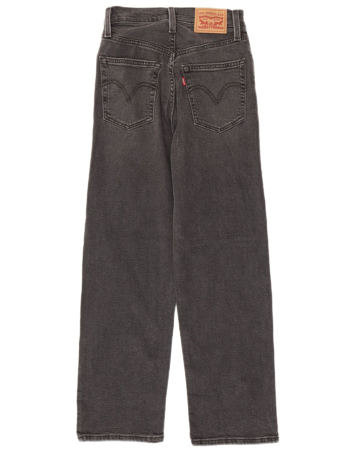 Blugi drepti pentru femei Levi's Ribcage W23 L27 bumbac gri