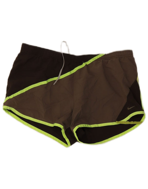 Pantaloni scurți sport Nike Dri Fit pentru bărbați, maro mediu, poliester color bloc