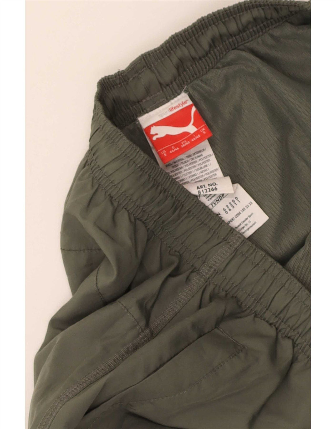 Pantaloni de trening Puma Graphic pentru bărbați, poliester kaki mic