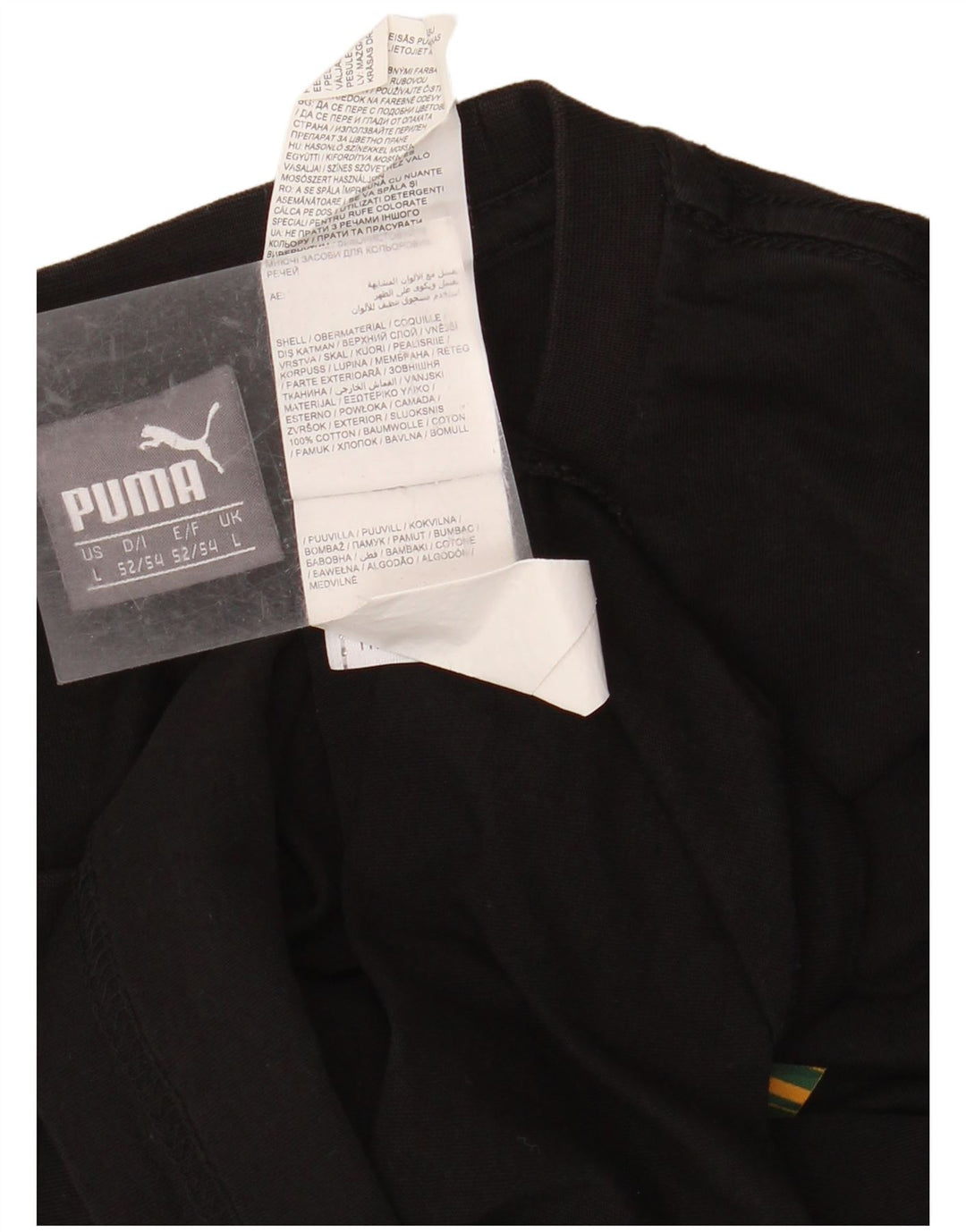 Tricou grafic PUMA pentru bărbați Top mare din bumbac negru