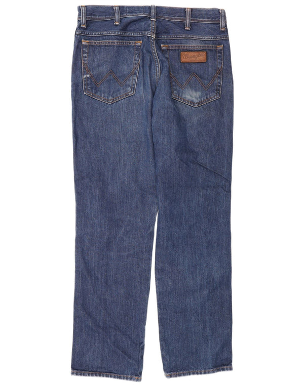 Blugi drepte pentru bărbați Wrangler Texas W34 L32 bumbac bleumarin