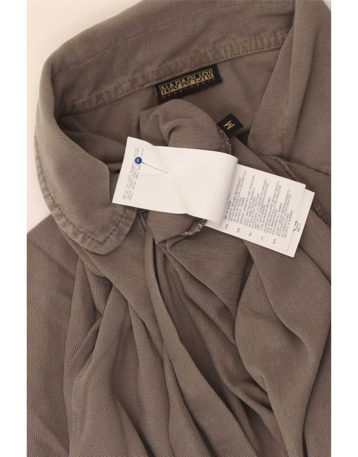 Tricou polo pentru bărbați Napapijri, bumbac gri mediu