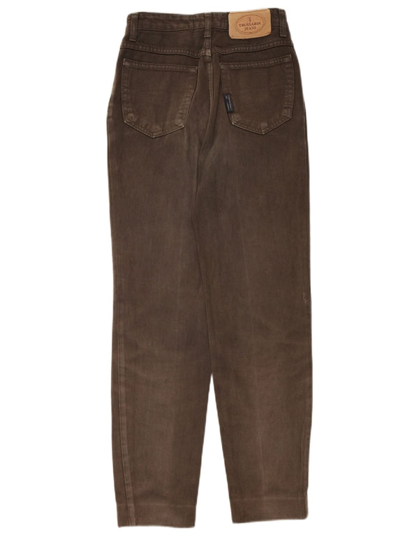 Trussardi Blugi conici pentru bărbați IT 42 Medium W28 L28 Kaki Bumbac