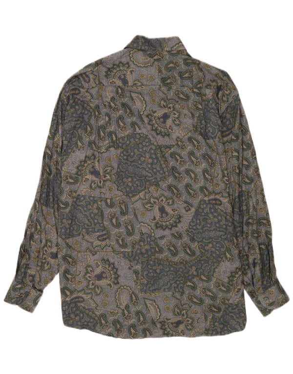 Cămașă Gandolfi pentru bărbați XL, gri Paisley, viscoză