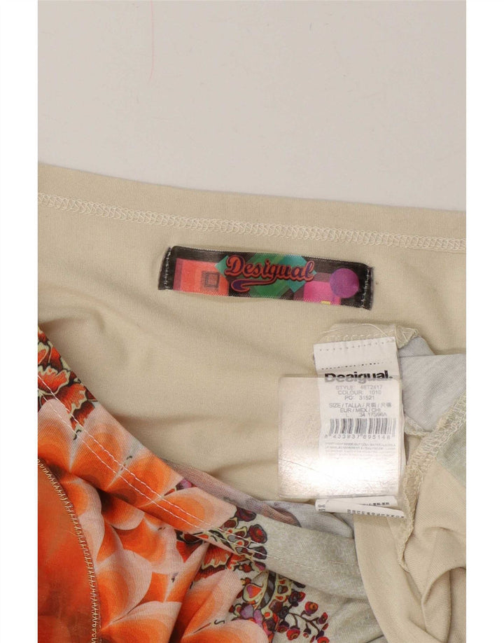 Bluză supradimensionată pentru femei Desigual UK 16, mare, bej, poliester floral