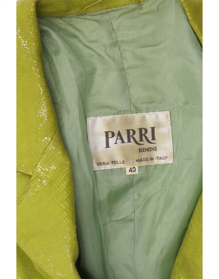 Jachetă vintage pentru femei, cu 3 nasturi, cu imprimeu animal verde, IT 40