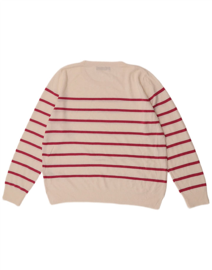 Pulover pentru femei Marks & Spencer cu decolteu triplu UK 16, mare, alb