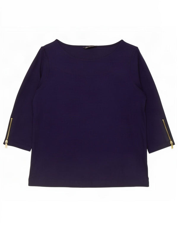 Marks & Spencer pentru femei de top cu mâneci 3/4 UK 22 2XL bleumarin viscoză