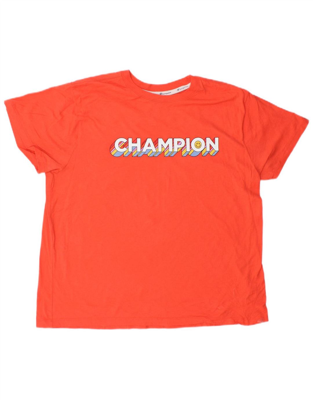 Tricou grafic pentru femei CHAMPION Top UK 20 2XL Bumbac portocaliu