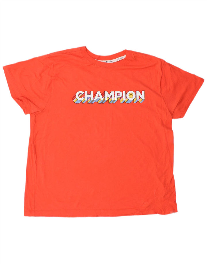 Tricou grafic pentru femei CHAMPION Top UK 20 2XL Bumbac portocaliu
