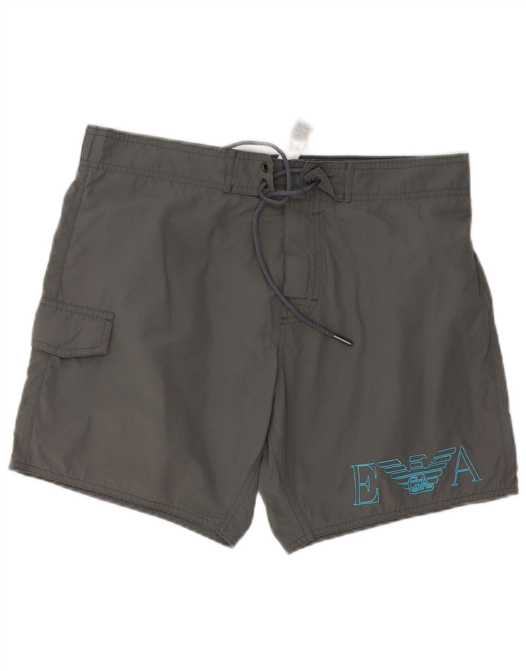 Pantaloni scurți de înot cu grafic pentru bărbați Emporio Armani, poliester mari, gri