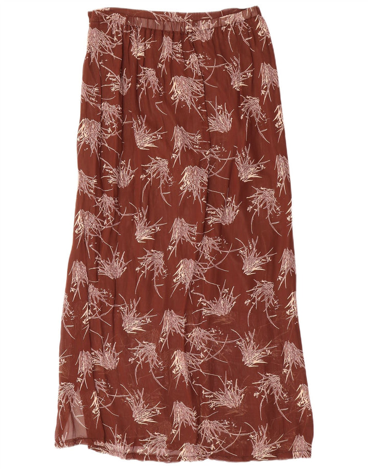 Fusta maxi cu model abstract pentru femei VINTAGE W34 Maroon mare