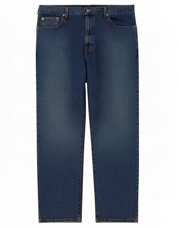 Calvin Klein Blugi pentru bărbați drepte W38 L31 Bumbac bleumarin