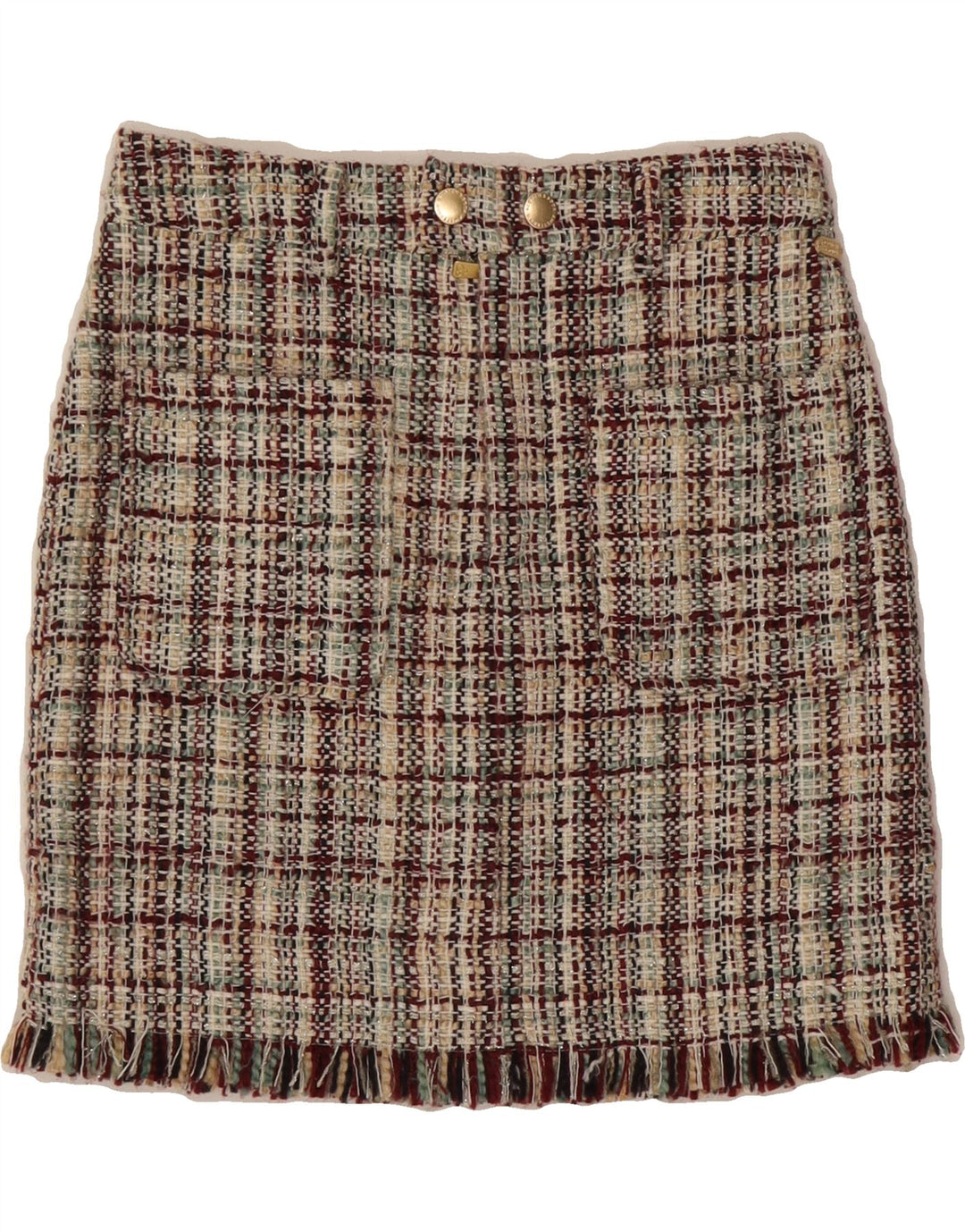 SCOTCH & SODA Womens Mini Skirt W26 Small Multicoloured Check Vintage Scotch & Soda and Second-Hand Scotch & Soda from Messina Hembry 