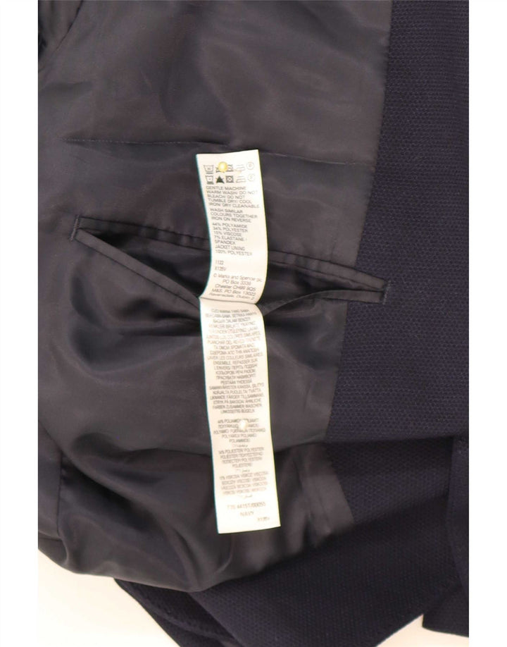 Jachetă pentru bărbați Marks & Spencer, cu 2 nasturi, UK 42 Poliamidă mare, albastru bleumarin