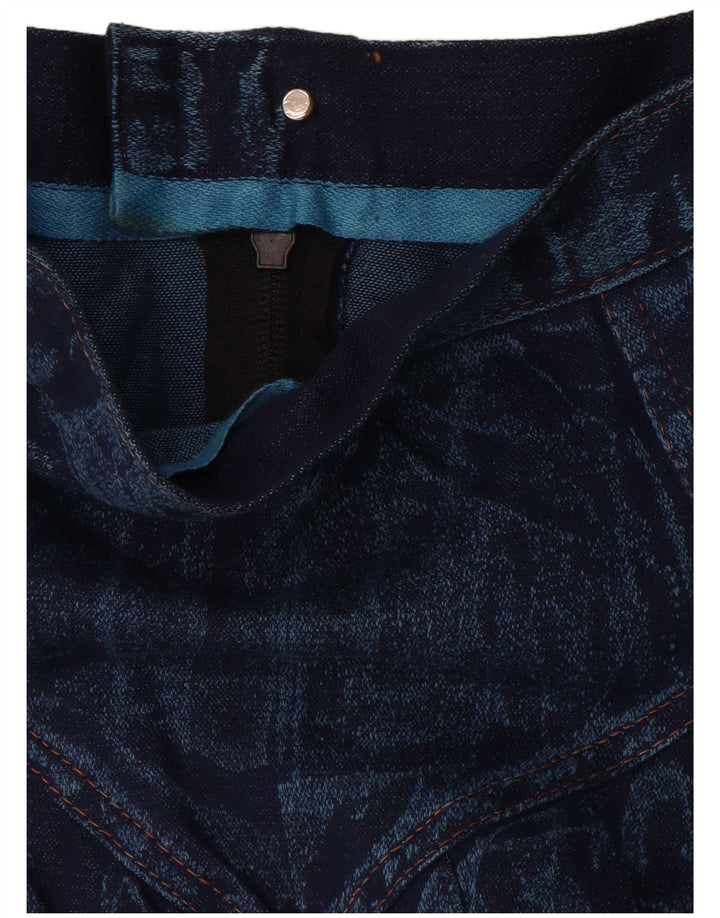 Fusta evazată din denim pentru femei VINTAGE W28 Medium Blue