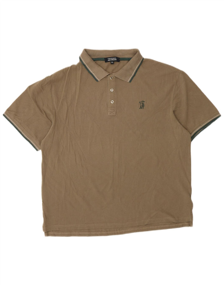 TRUSSARDI Tricou polo pentru bărbați 3XL bumbac maro
