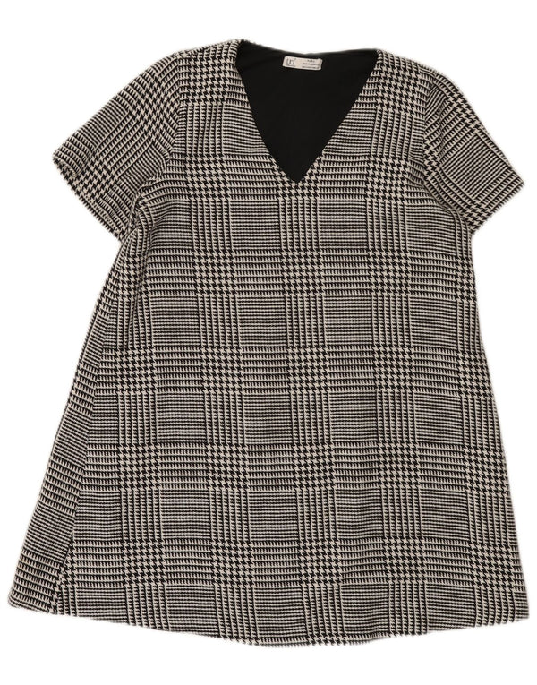 Rochie A-Line Trafaluc pentru femei Zara UK 10, picior de găină neagră mică