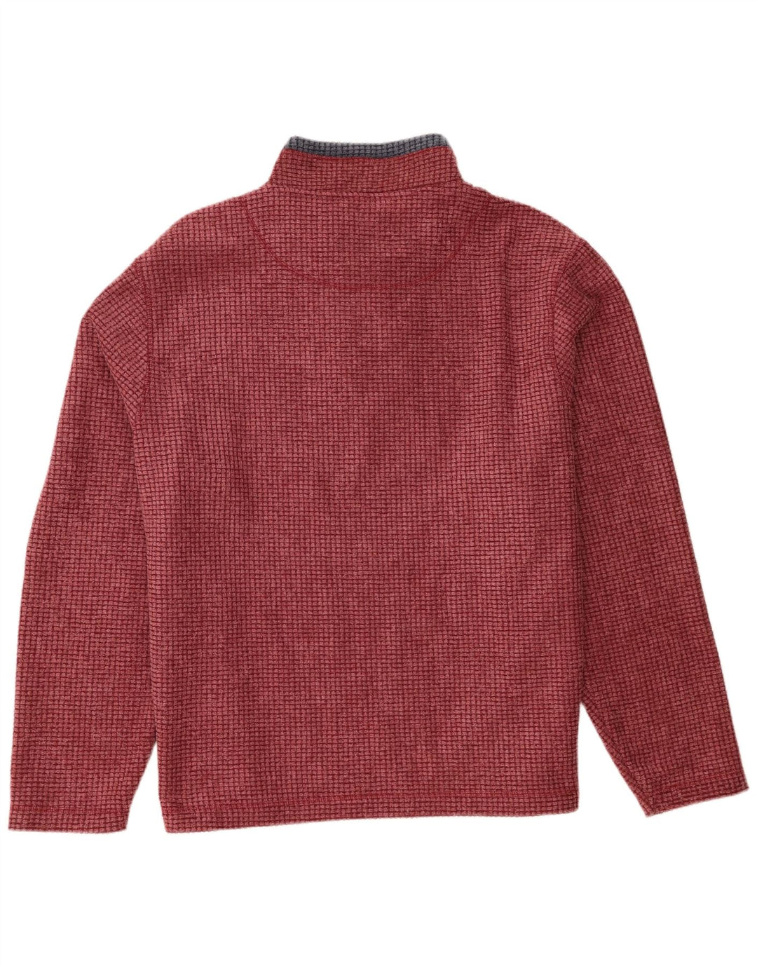 Pulover din lână pentru bărbați Weird Fish, cu fermoar și gât, poliester burgundy 4XL