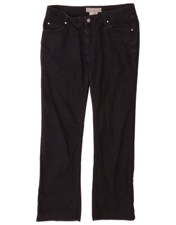 Pantaloni casual drepti pentru femei Zara EU 44 XL W34 L29 Bumbac bleumarin
