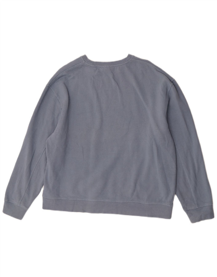 Pulover supradimensionat pentru femei Topshop UK 16, mare, albastru, bumbac