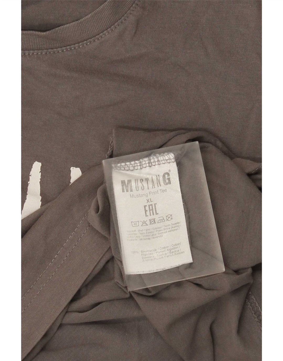 Tricou grafic pentru bărbați Mustang Top XL bumbac gri
