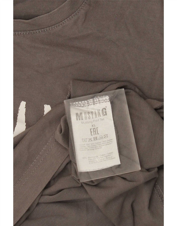 Tricou grafic pentru bărbați Mustang Top XL bumbac gri