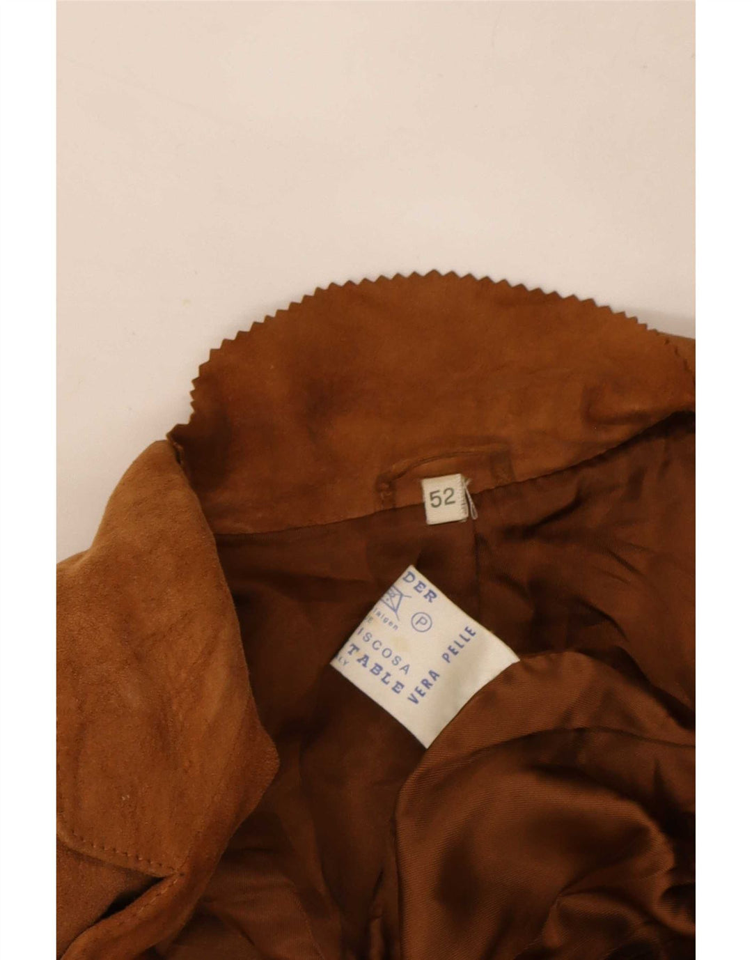 Jachetă vintage pentru bărbați de piele întoarsă în piele de căprioară, IT 52 XL maro