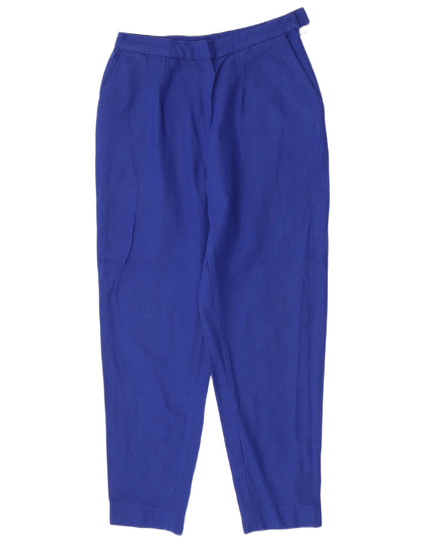 Pantaloni de costum conici pentru femei vintage cu talie înaltă IT 46 Large W28 L28 Blue