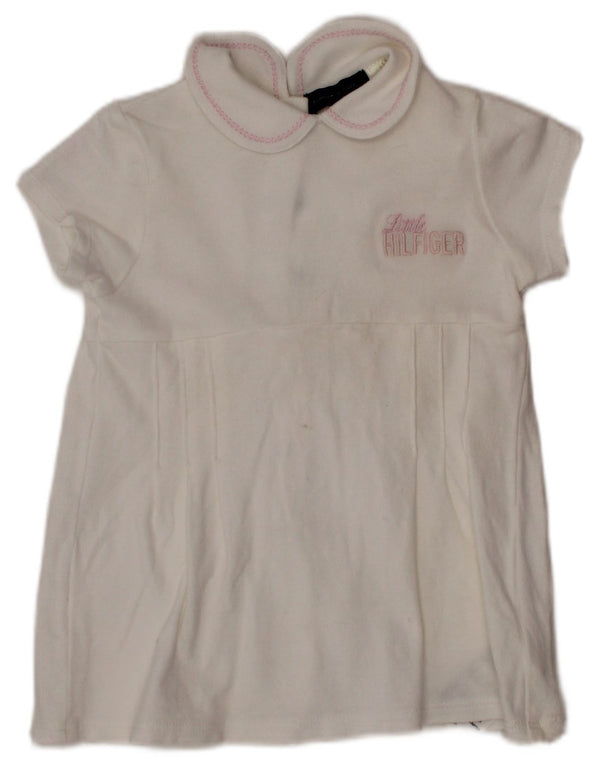 TOMMY HILFIGER Rochie A-Line Grafică Fetițe 6-9 Luni Bumbac Alb