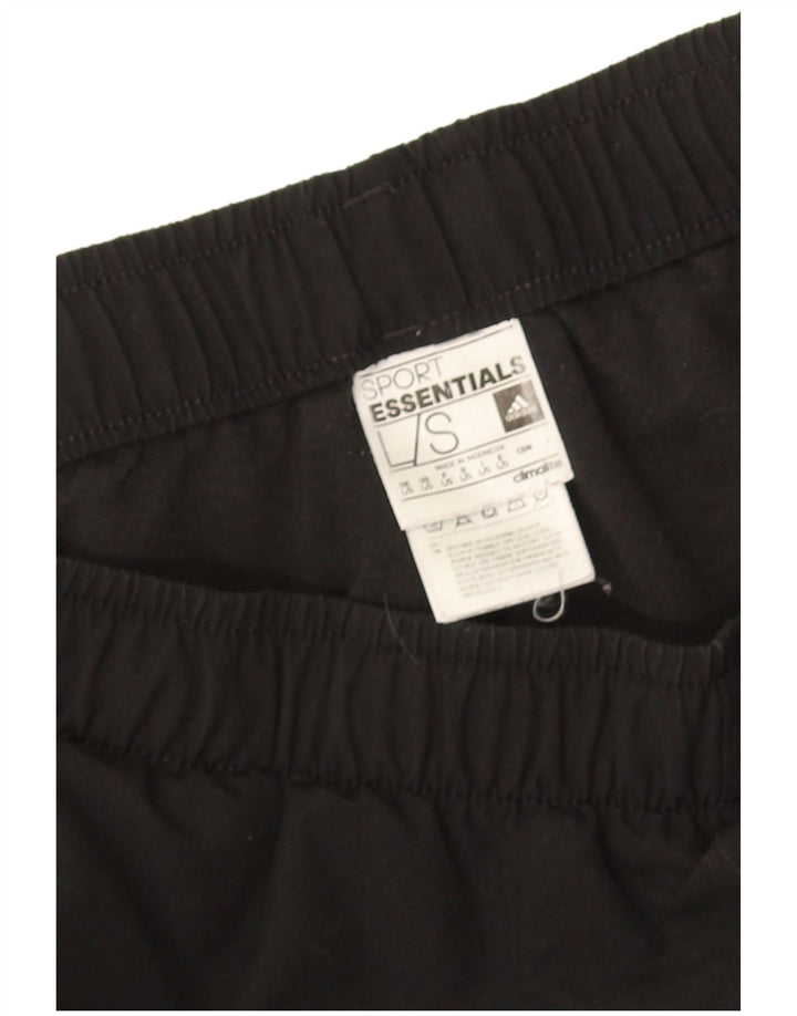 Pantaloni de trening Adidas Climalite pentru bărbați Pantaloni de jogging, mari, negru, poliester