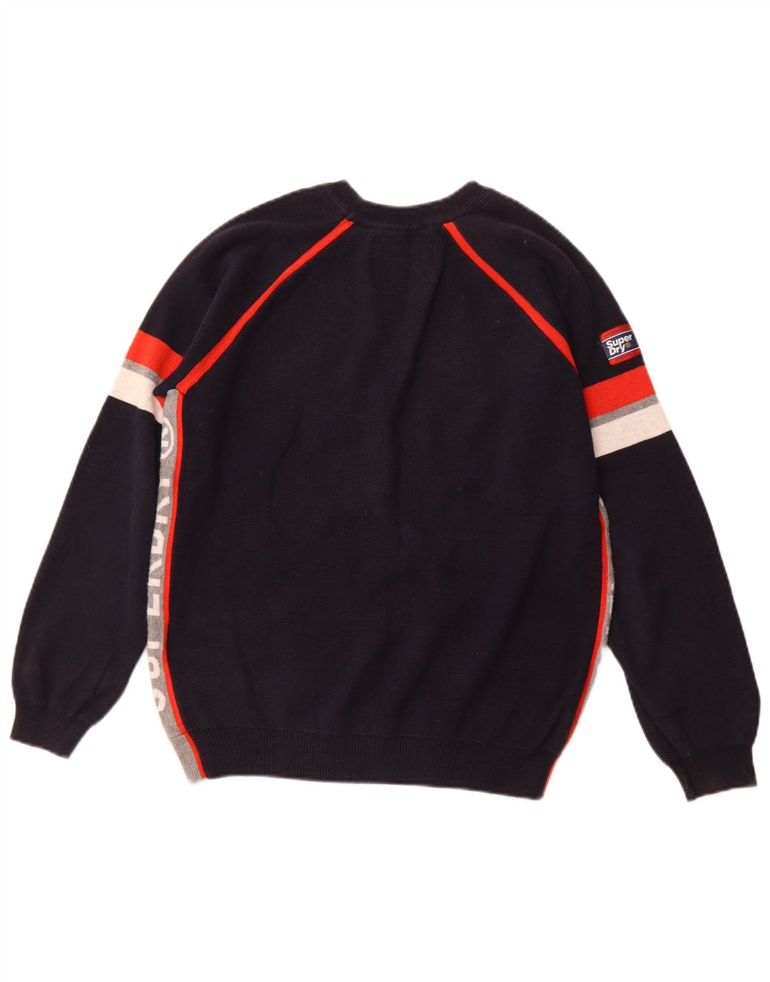 Pulover pentru damă SUPERDRY cu decolteu triplu UK 14 Medium Bleumarin