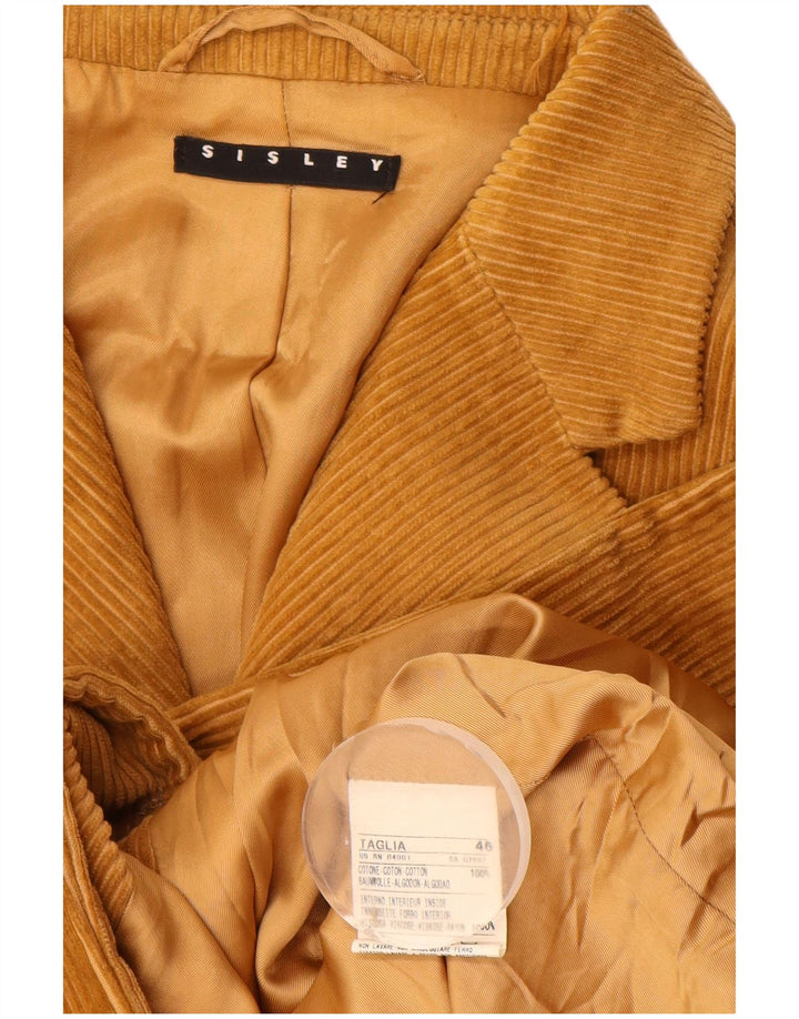 Jachetă Sisley pentru bărbați din velur cu 3 nasturi, UK 46 3XL, bumbac maro