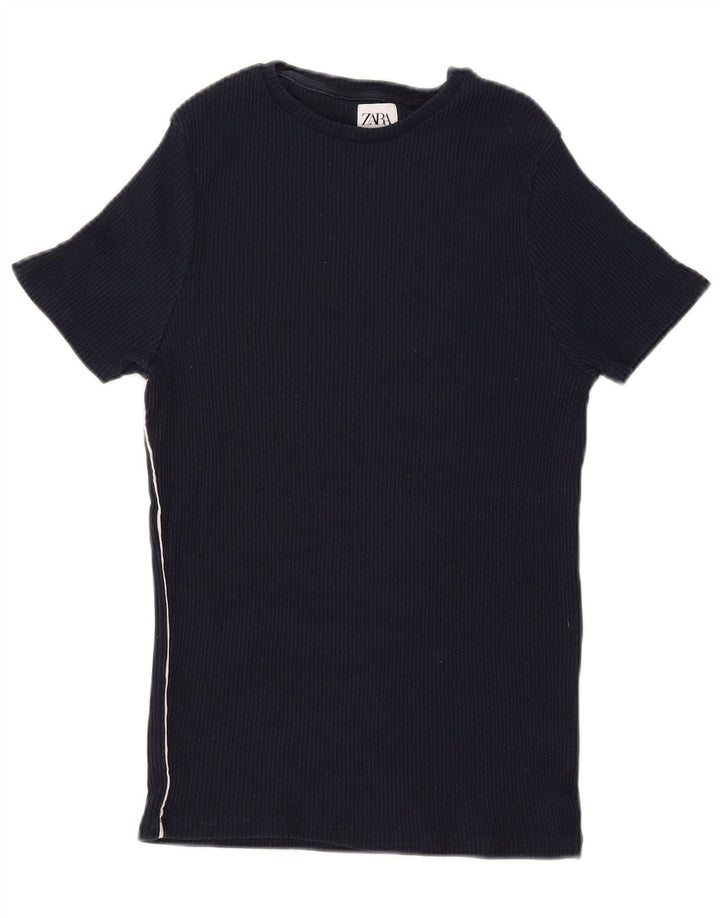 Tricou pentru bărbați Zara Top Mediu Bleumarin