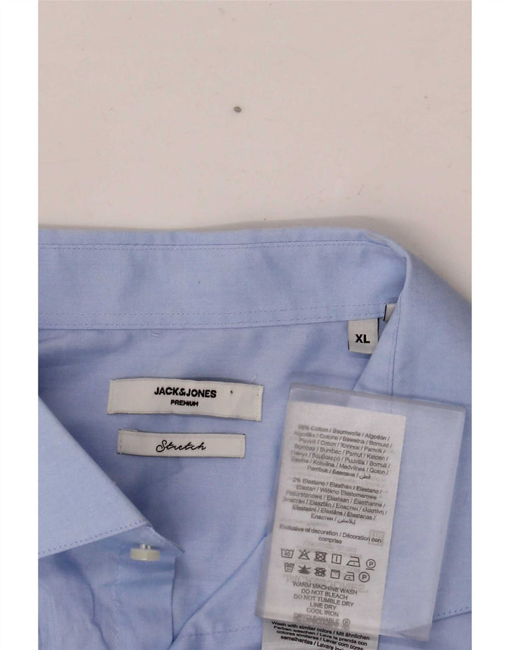 Cămașă Jack & Jones pentru bărbați XL, bumbac albastru
