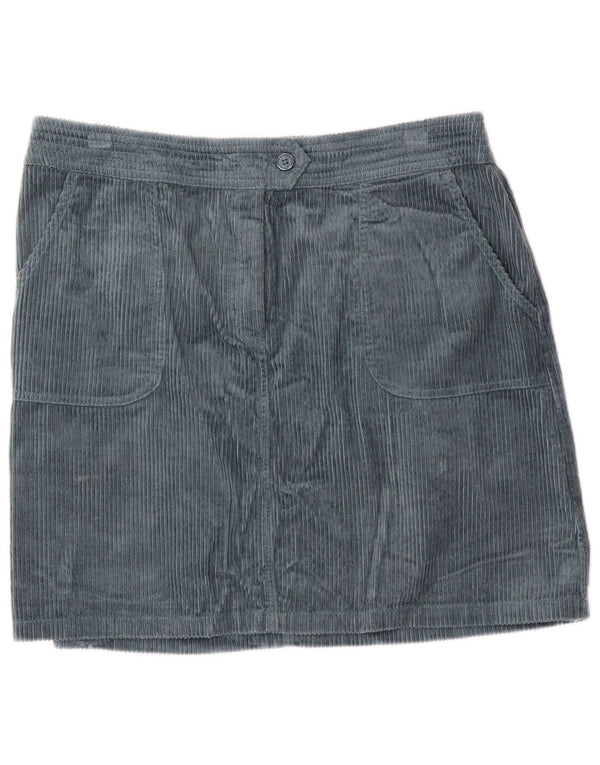 Fusta de velur pentru femei MONSOON UK 16 mare W34 bumbac verde