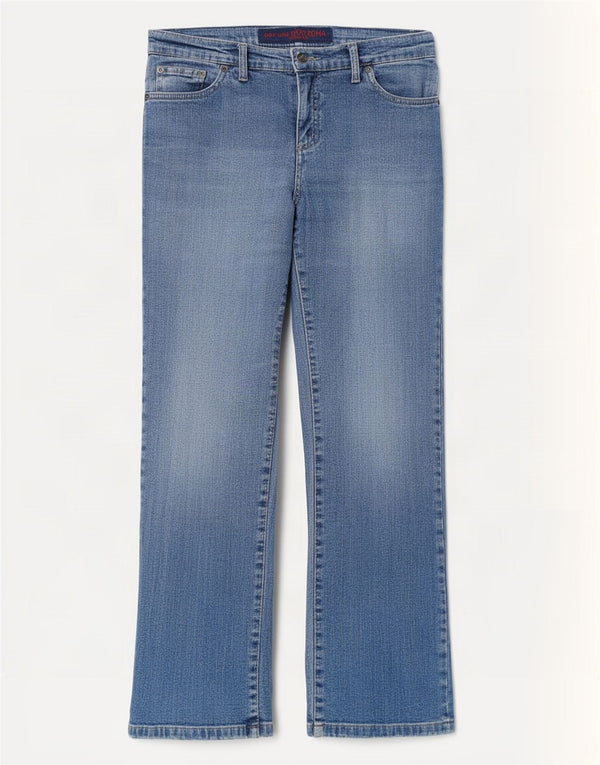 Marks & Spencer Blugi pentru femei Per Una Bootcut UK 12 Medium W30 L29 Albastru
