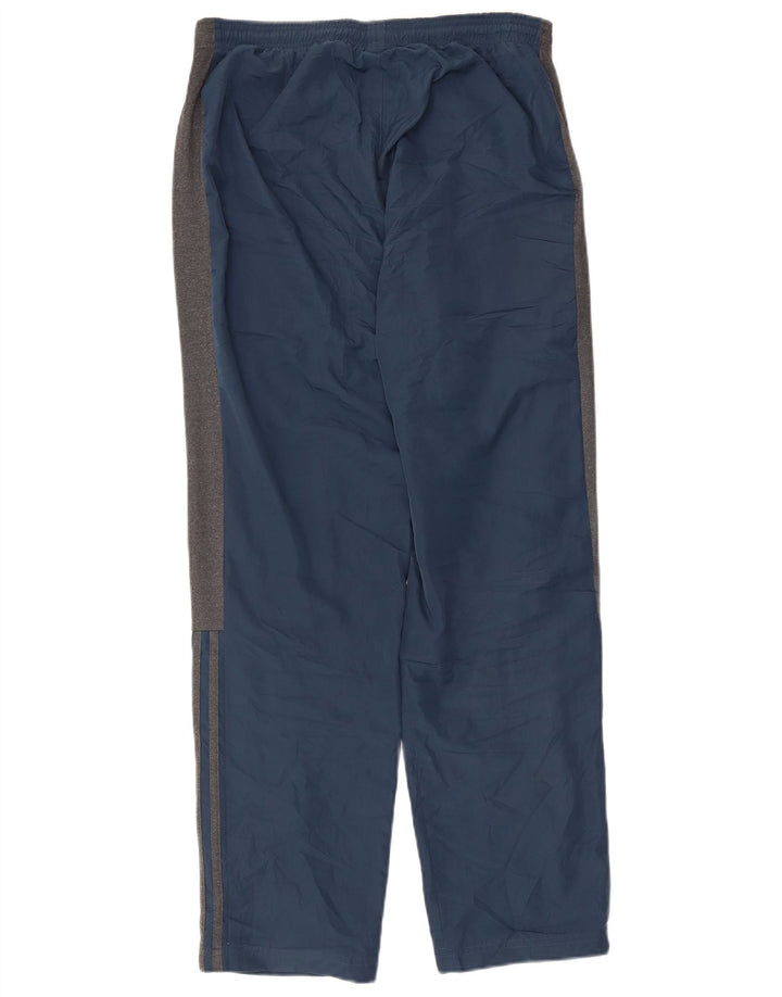 Pantaloni de trening Adidas pentru bărbați, medii, albastru bleumarin, poliester color bloc
