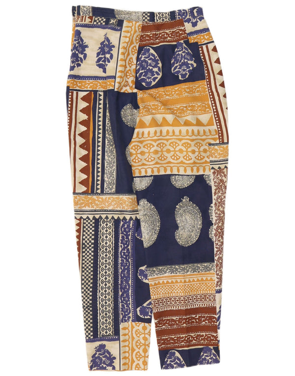 Pantaloni conici vintage pentru femei UK 14 Large W28 L30 Multicolor Paisley