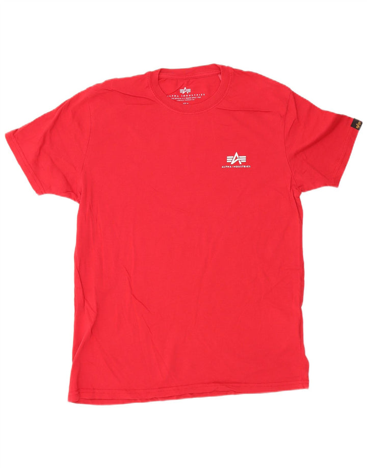 Tricou pentru bărbați Alpha Industries Top din bumbac roșu mediu