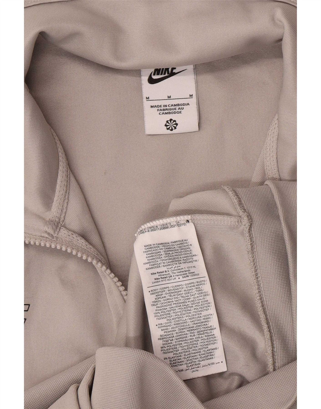 Jachetă de trening pentru bărbați Nike, gri mediu, poliester color bloc