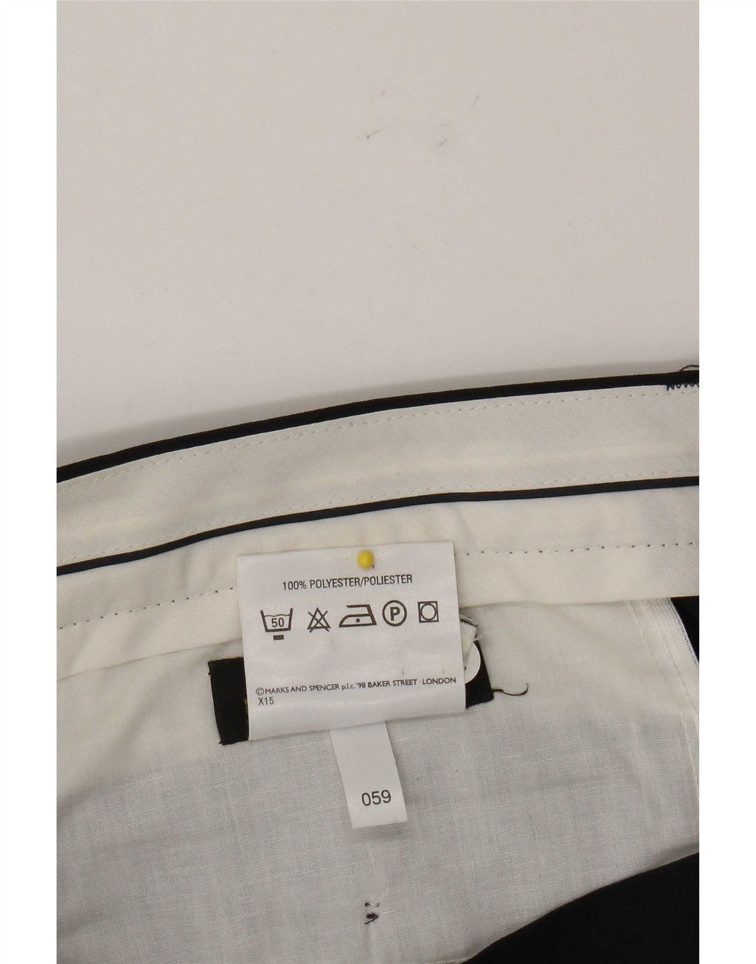 Pantaloni de costum pentru bărbați Marks & Spencer L34 L26 bleumarin poliester