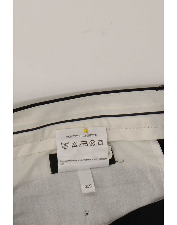 Pantaloni de costum pentru bărbați Marks & Spencer L34 L26 bleumarin poliester