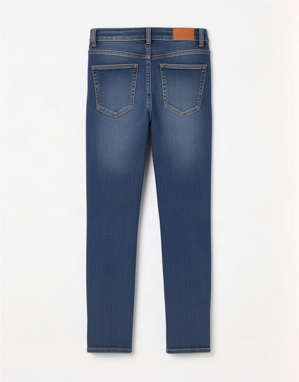 Blugi de damă Zara Slim Crop W28 L25 Bumbac albastru