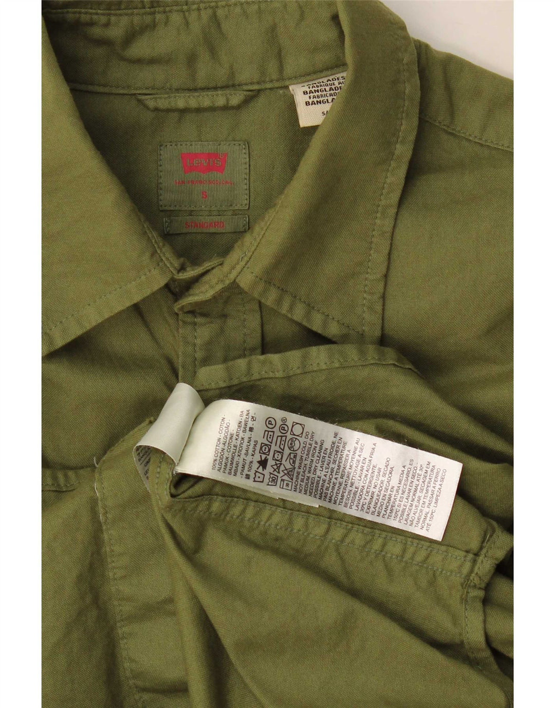 Cămașă Levi's Standard Fit pentru bărbați, bumbac kaki mic