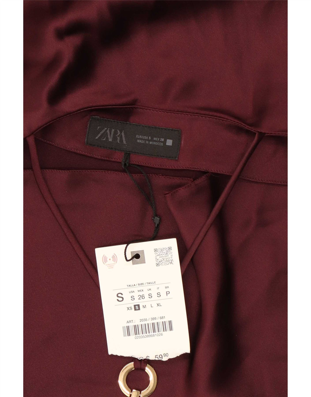 Rochie pentru femei Zara, UK 10, din poliester burgundy