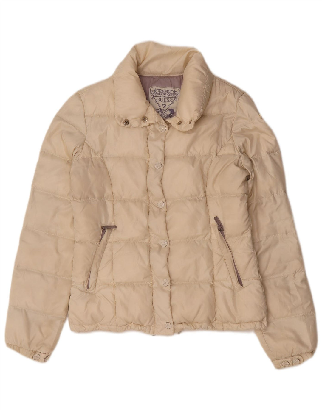 Jachetă căptușită pentru femei Guess UK 16 Large Beige